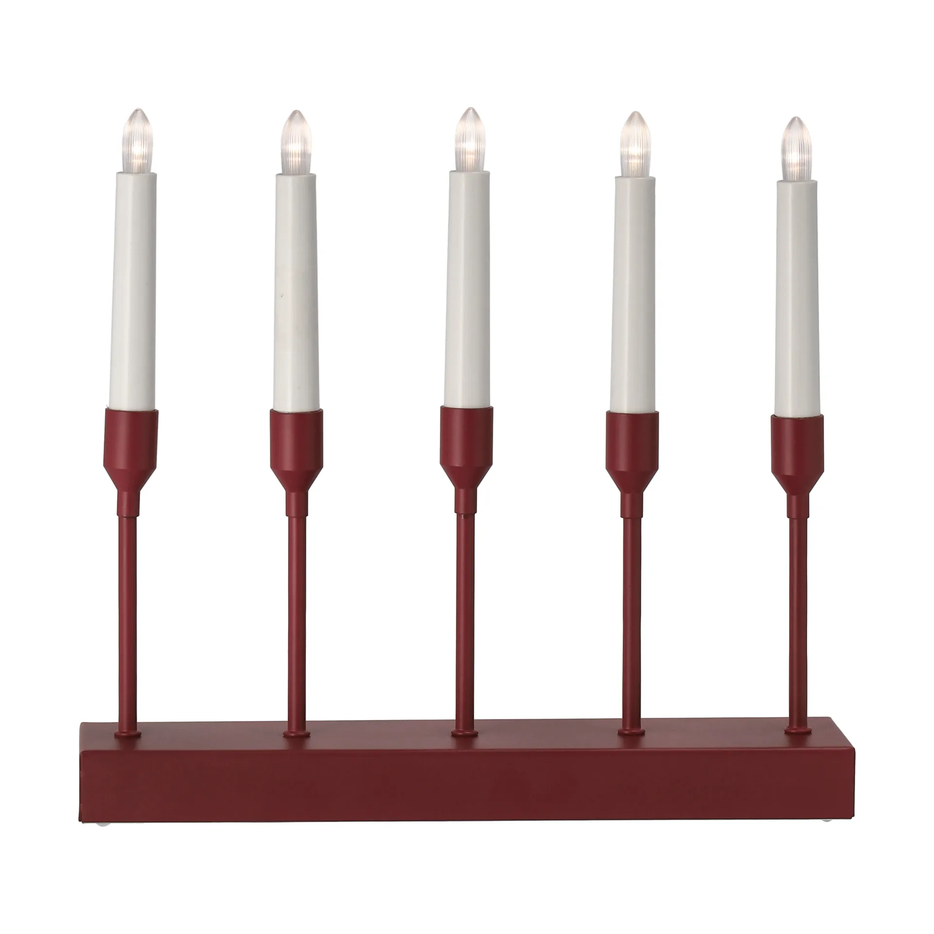 Kindle candelabro de advento portátil 30 cm, Vermelho escuro Scandi Living
