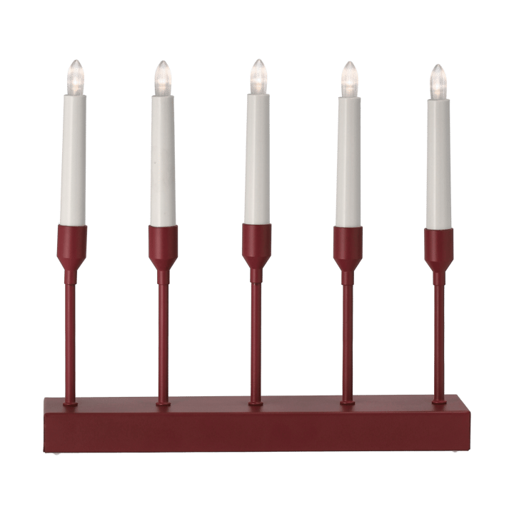 Kindle candelabro de advento portátil 30 cm, Vermelho escuro Scandi Living