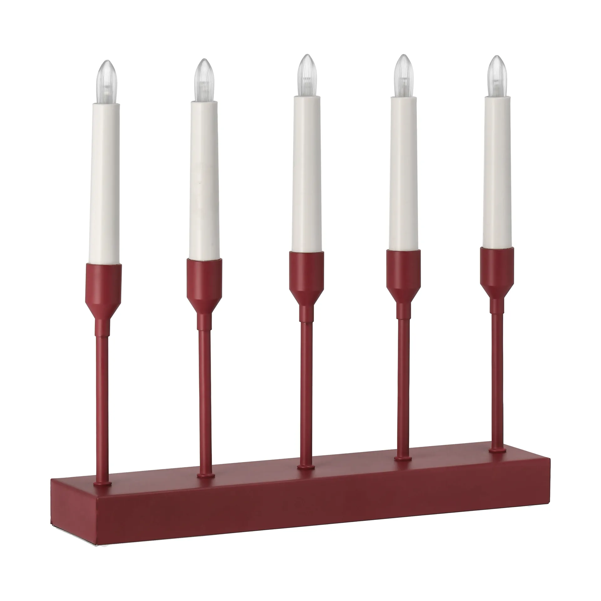 Kindle candelabro de advento portátil 30 cm, Vermelho escuro Scandi Living