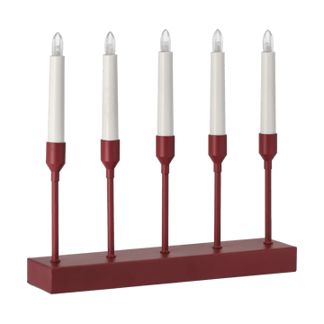 Kindle candelabro de advento portátil 30 cm - Vermelho escuro - Scandi Living