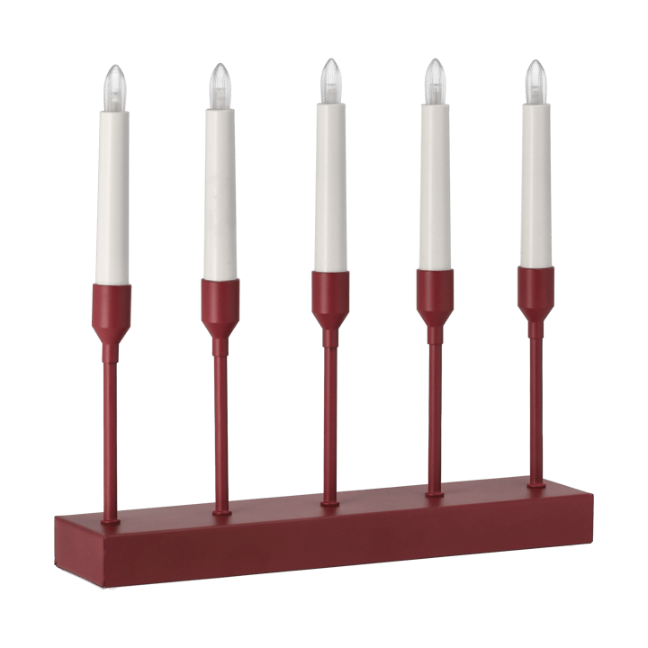 Kindle candelabro de advento portátil 30 cm, Vermelho escuro Scandi Living