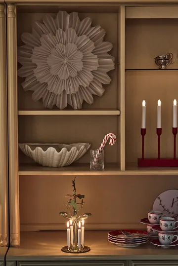 Kindle candelabro de advento portátil 30 cm - Vermelho escuro - Scandi Living