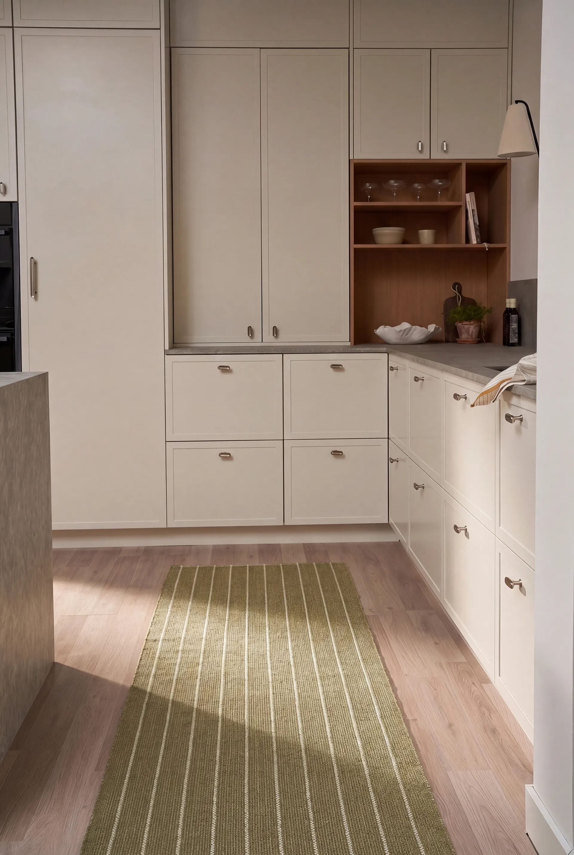 Lane passadeira, Verde oliva, 70x200 cm Scandi Living