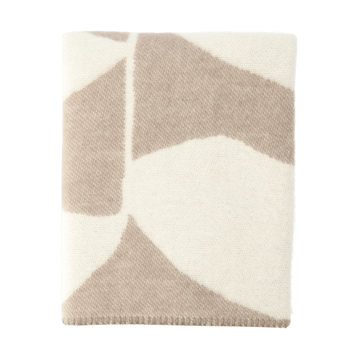 Leaf manta de lã 130x180 cm - Bege escuro - Scandi Living