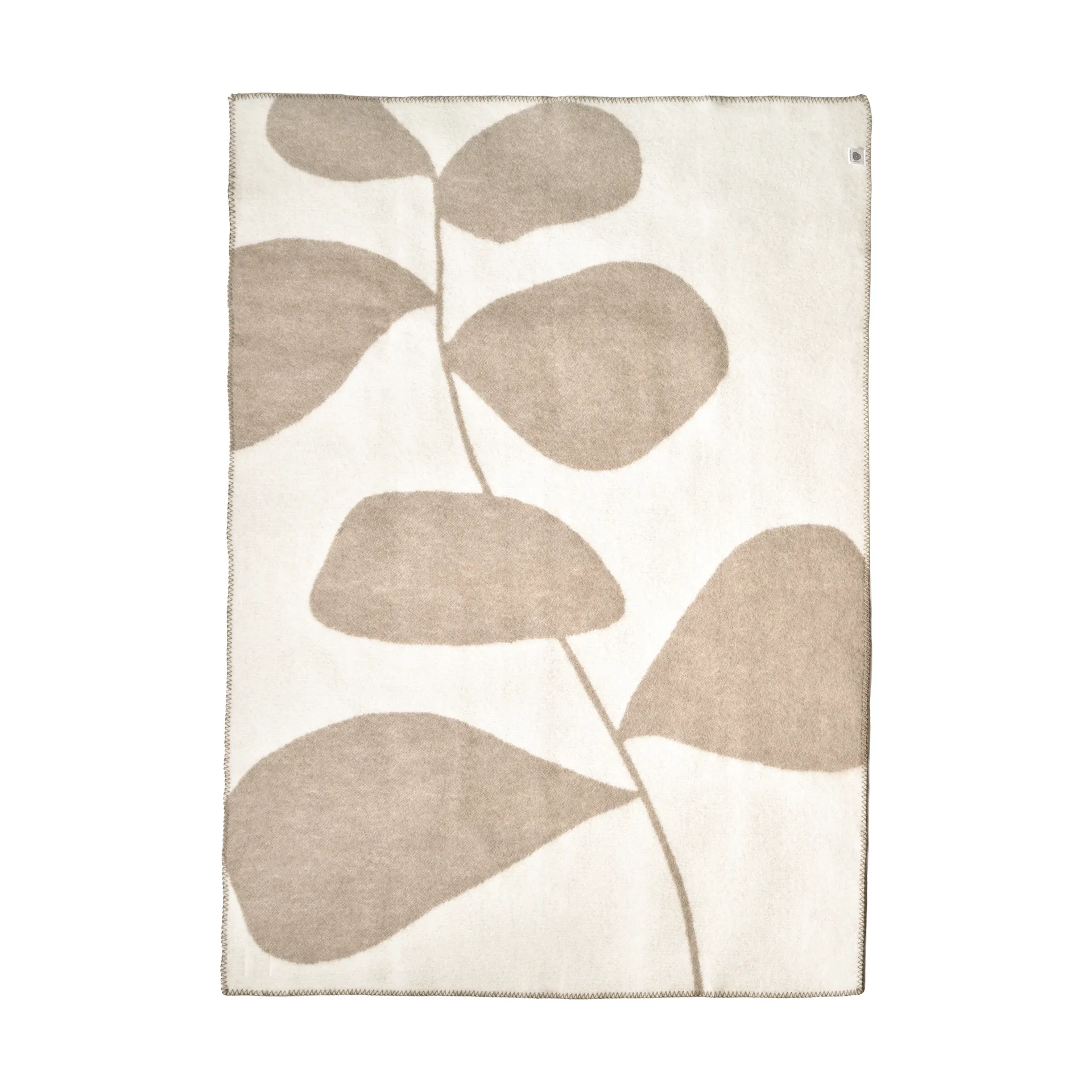 Leaf manta de lã 130x180 cm, Bege escuro Scandi Living