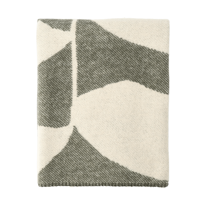 Leaf manta de lã 130x180 cm - Verde caqui - Scandi Living