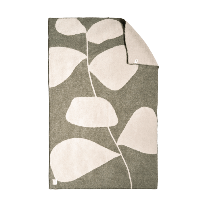 Leaf manta de lã 130x180 cm, Verde caqui Scandi Living