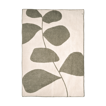 Leaf manta de lã 130x180 cm - Verde caqui - Scandi Living
