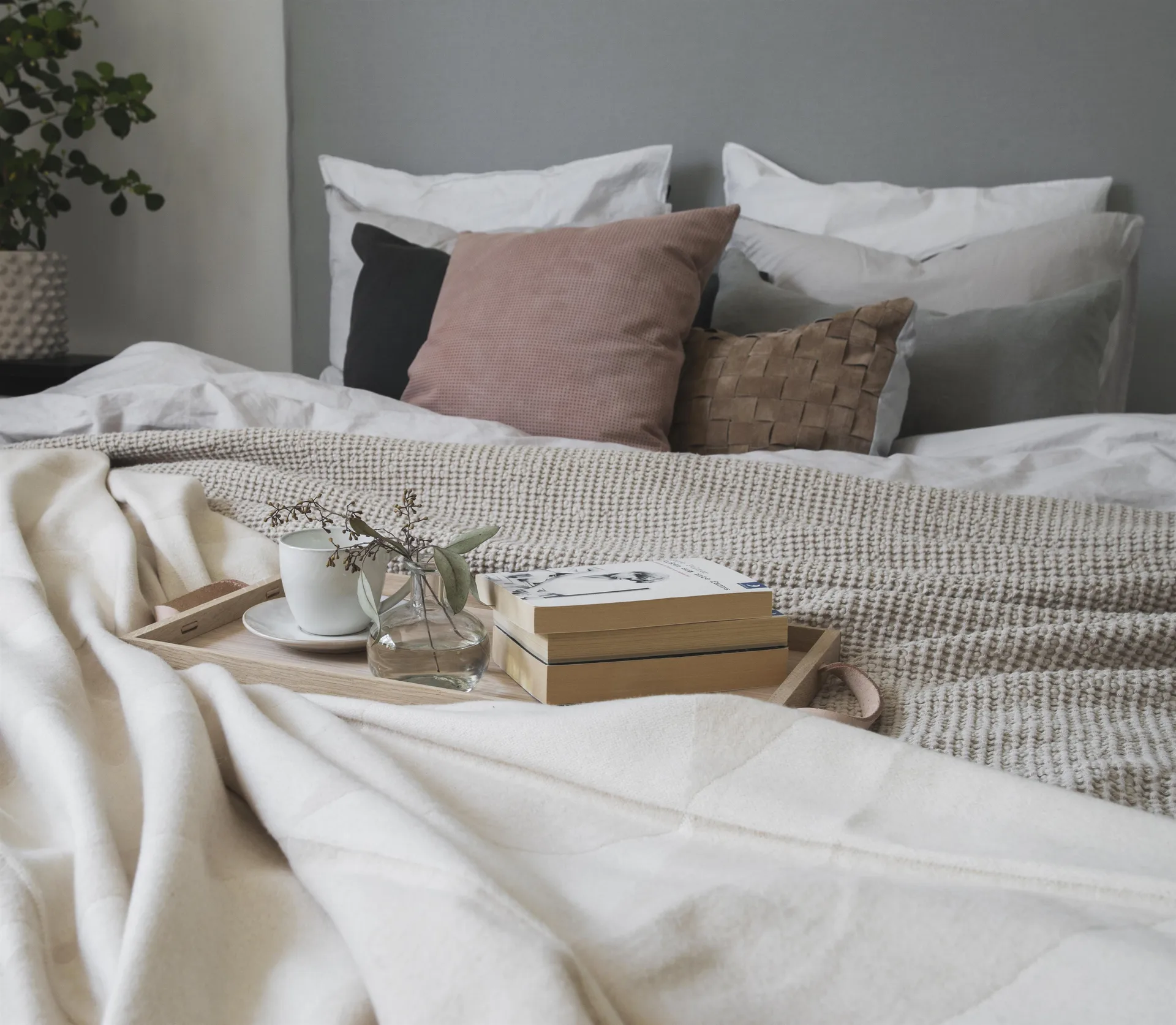 Lençóis de cama Moss 160x260 cm, bege Scandi Living