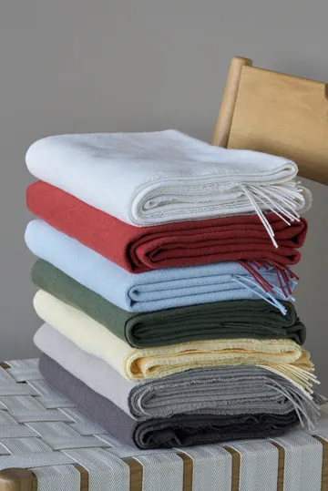 Loom manta de algodão 125x170 cm - Creme manteiga - Scandi Living