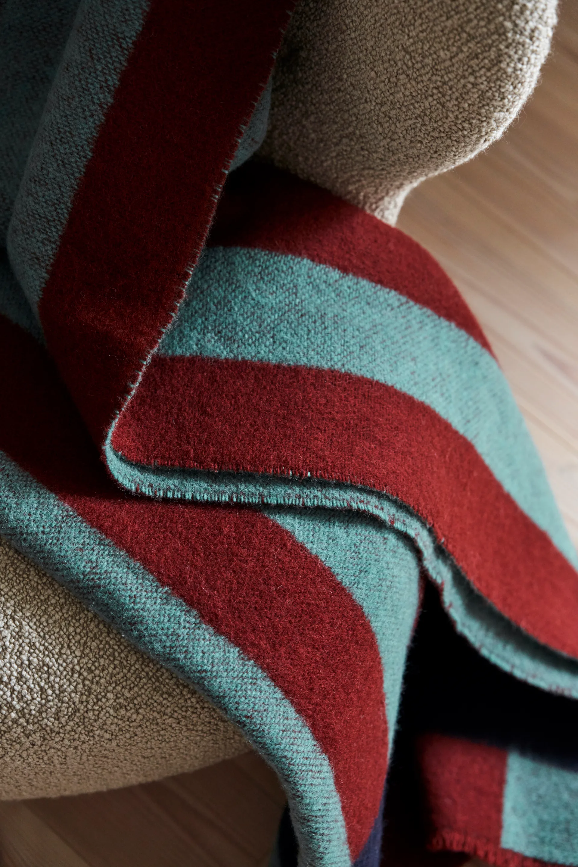 Manta de lã Aisles 130x180 cm, Verde Scandi Living