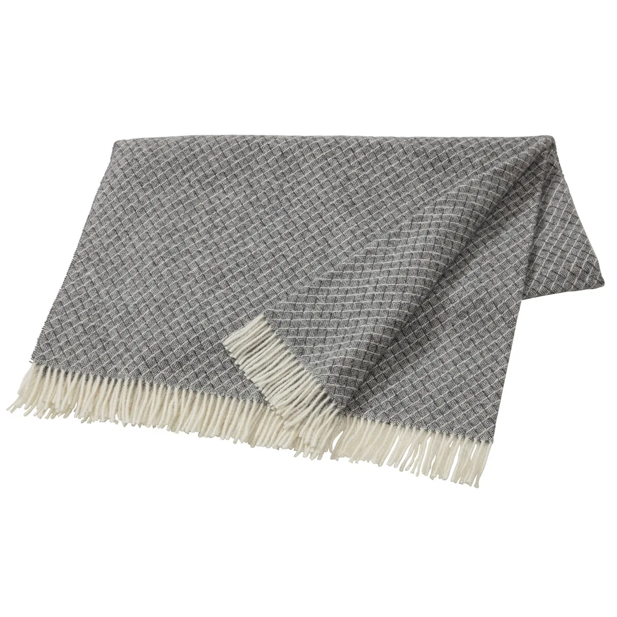 Manta de lã Wicker, cinza Scandi Living
