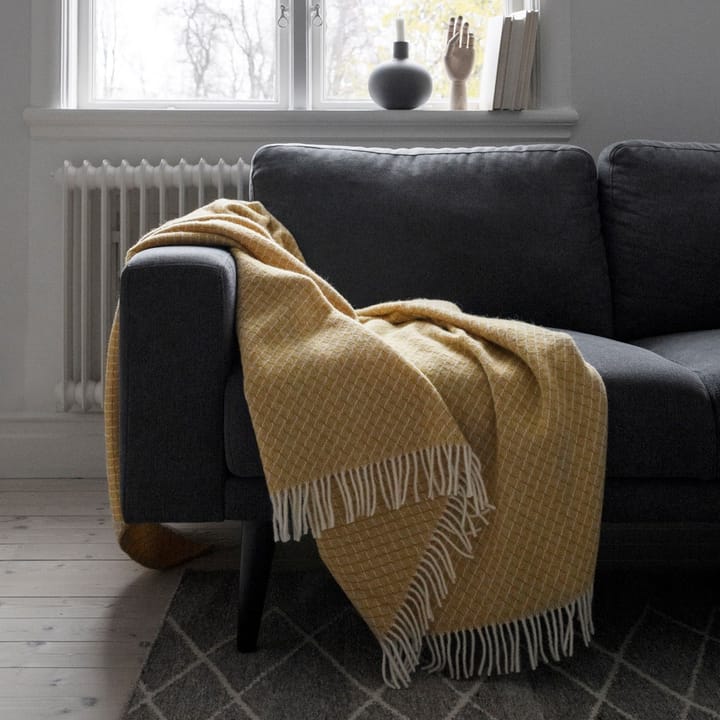 Manta de lã Wicker - mustard  - Scandi Living