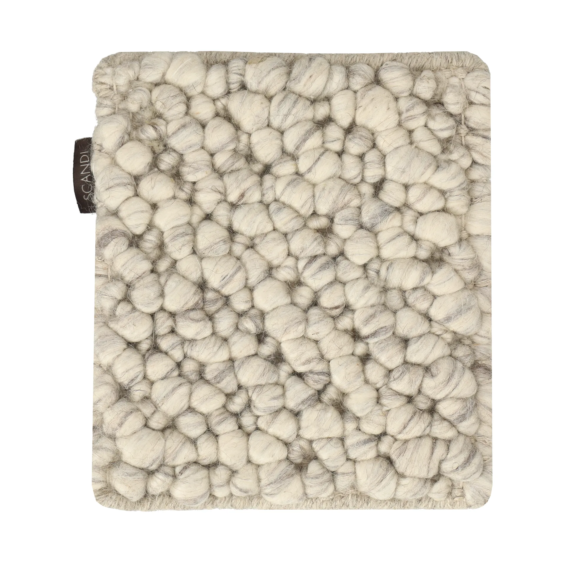 Mattprov Mire tapete de lã, Branco natural Scandi Living