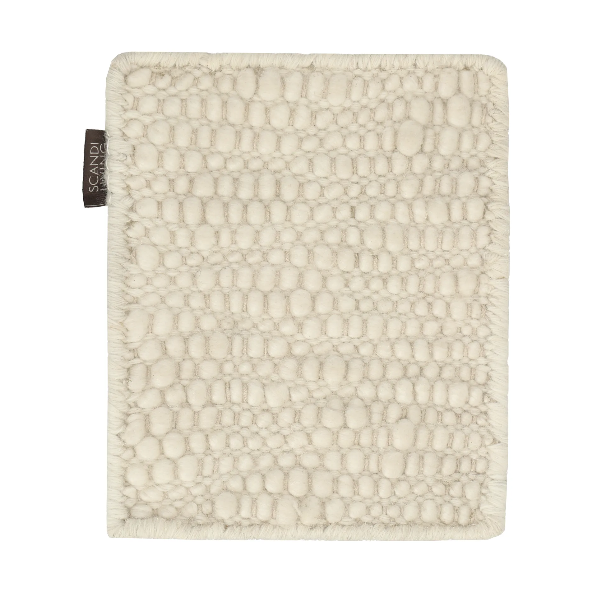 Mattprov Pebble tapete de lã, Branco Scandi Living