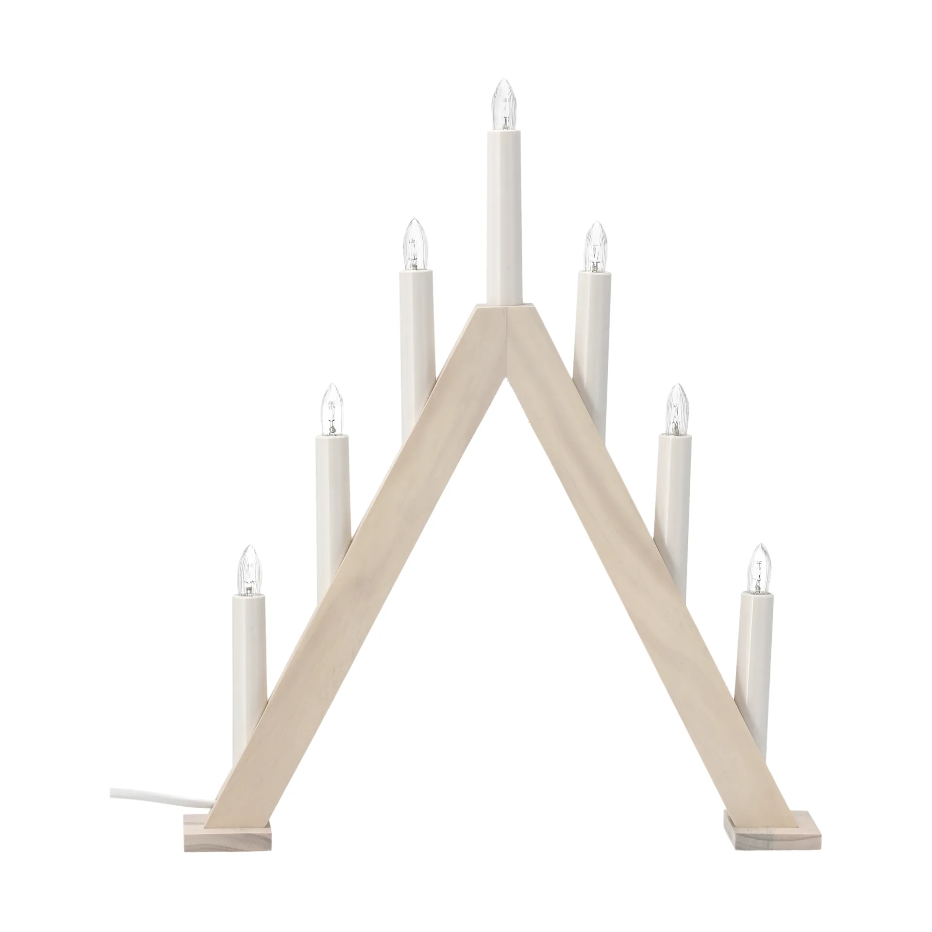Nord candelabro de Advento 40 cm, Branco escovado Scandi Living