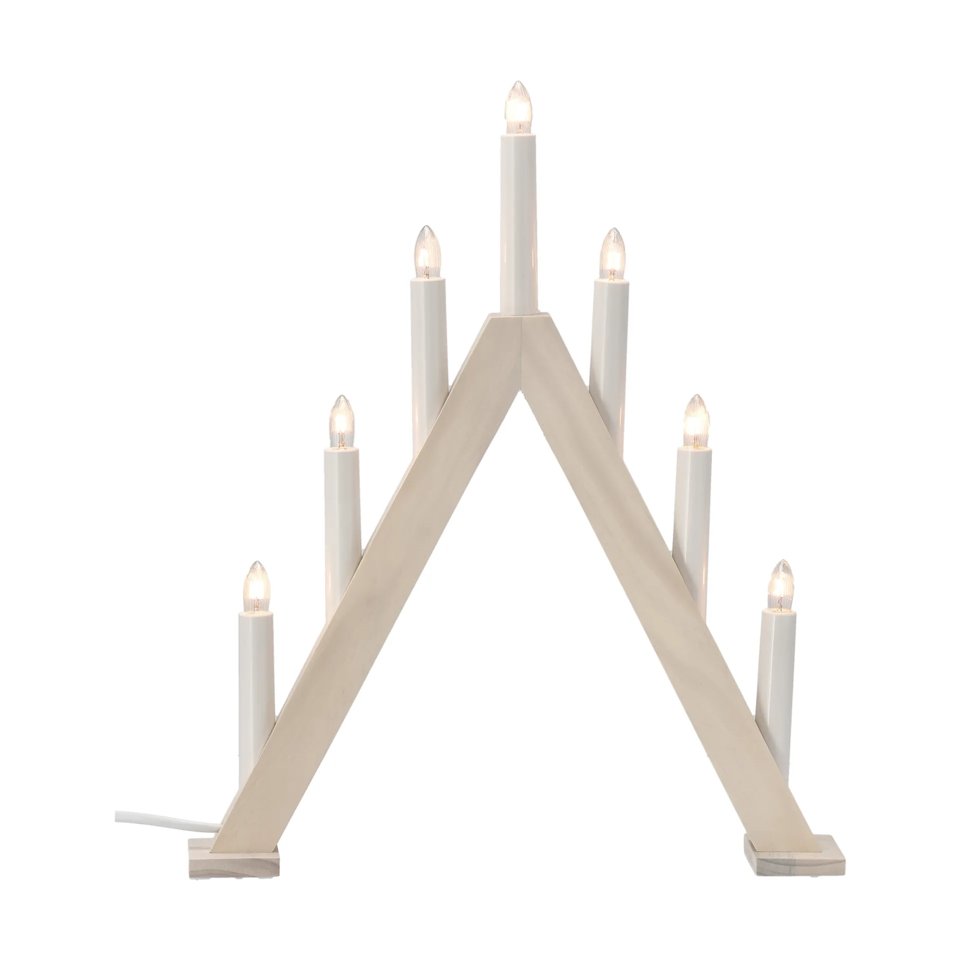 Nord candelabro de Advento 40 cm, Branco escovado Scandi Living