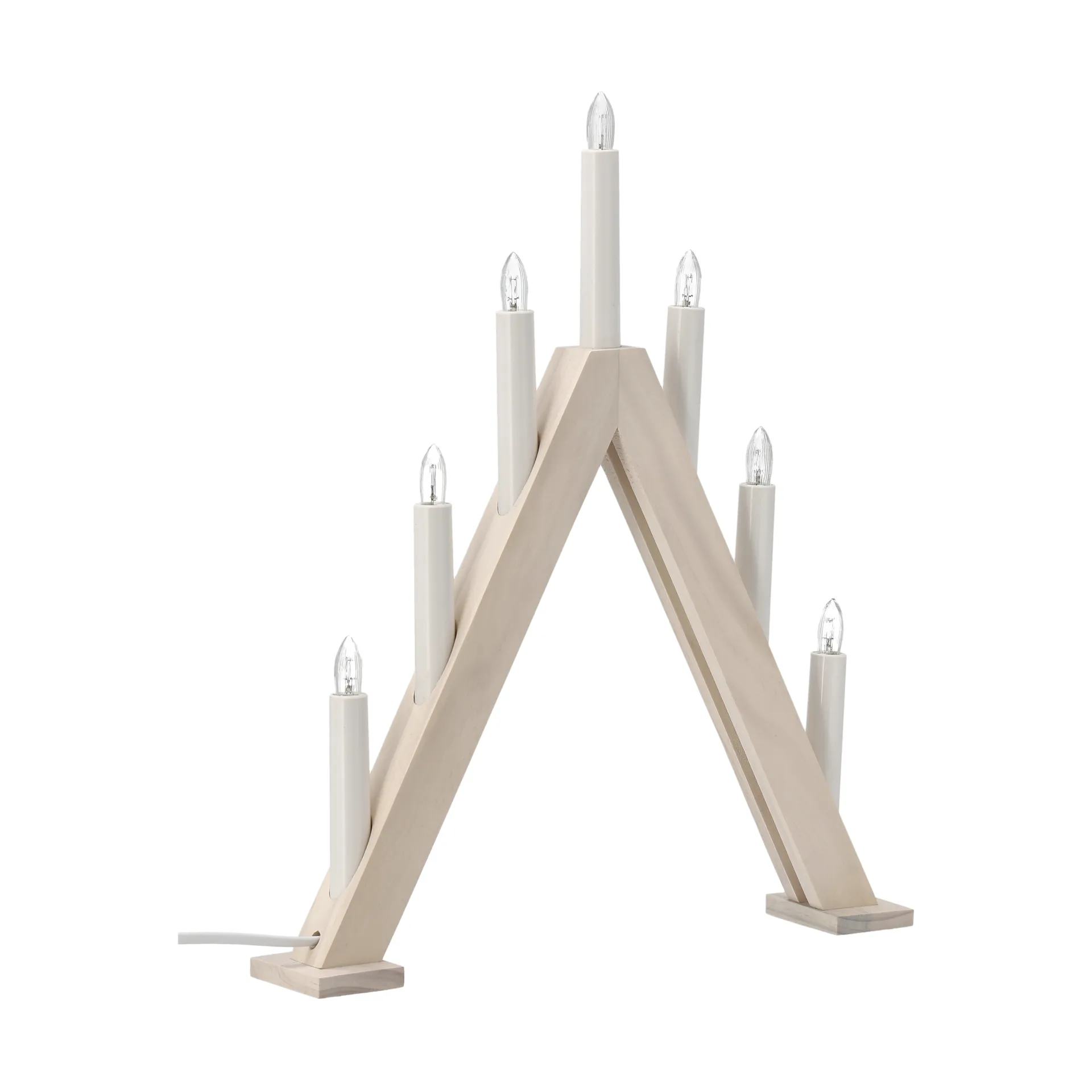 Nord candelabro de Advento 40 cm, Branco escovado Scandi Living