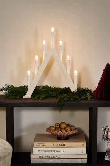 Nord candelabro de Advento 40 cm - Branco escovado - Scandi Living