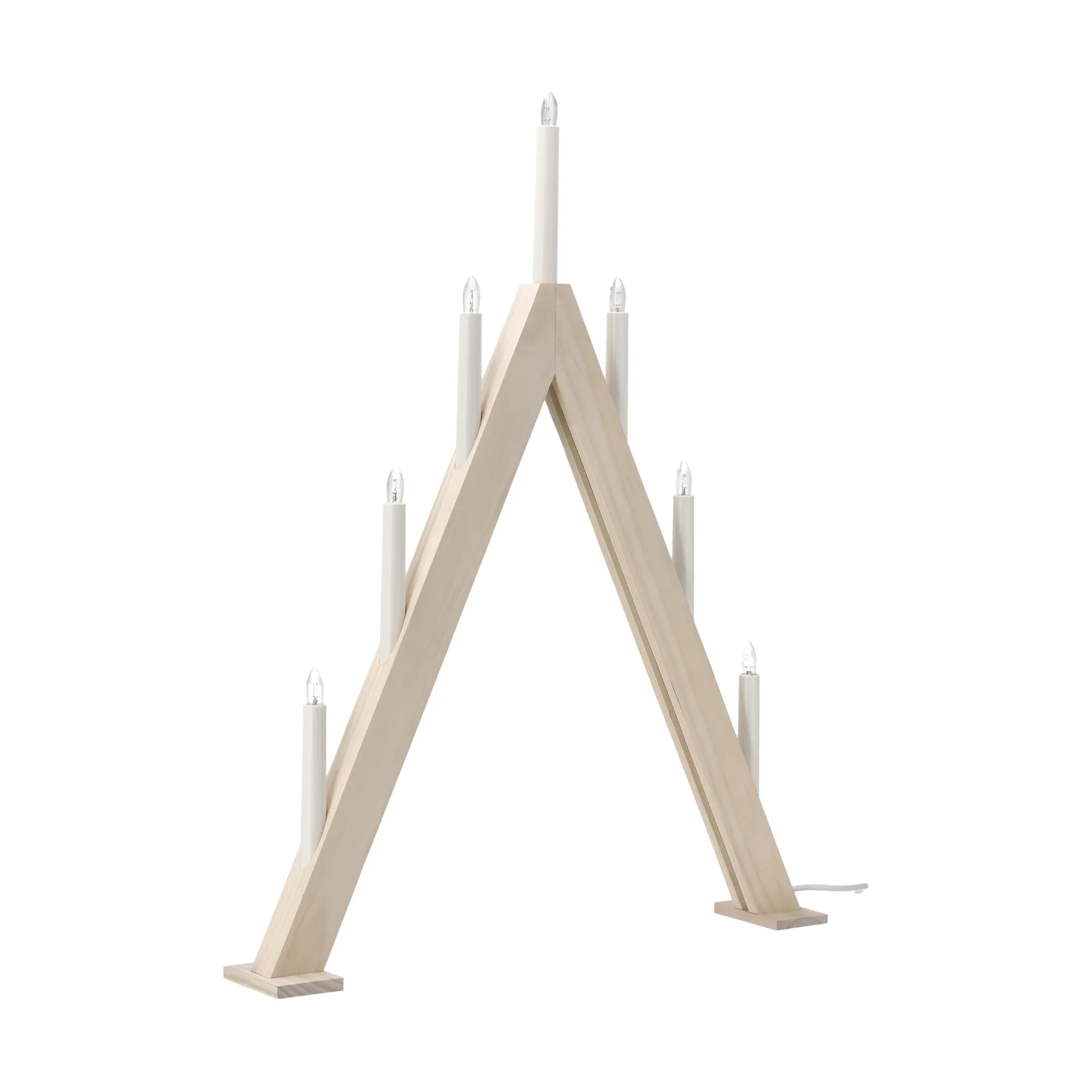 Nord candelabro de Advento 60 cm, Branco escovado Scandi Living