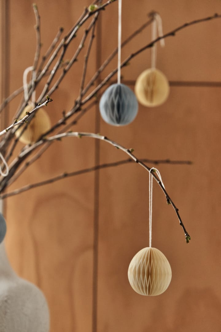 Ovos de Papel Brooding 7 cm 4-unidades, Bege Scandi Living
