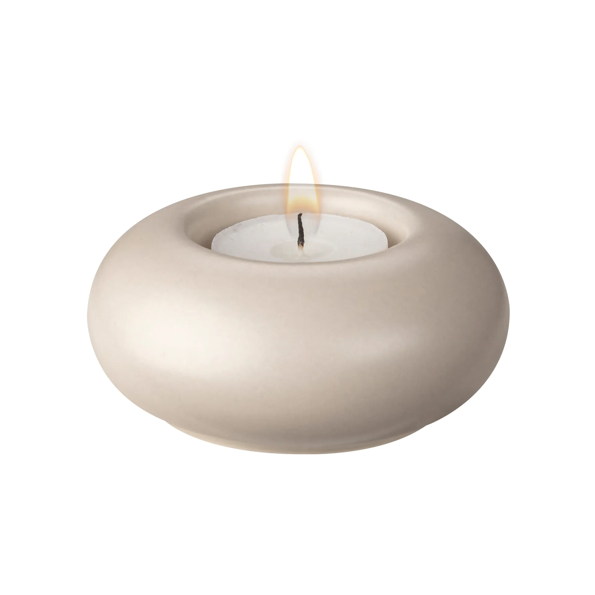 Porta velas Stone Ø9 cm, Bege Scandi Living