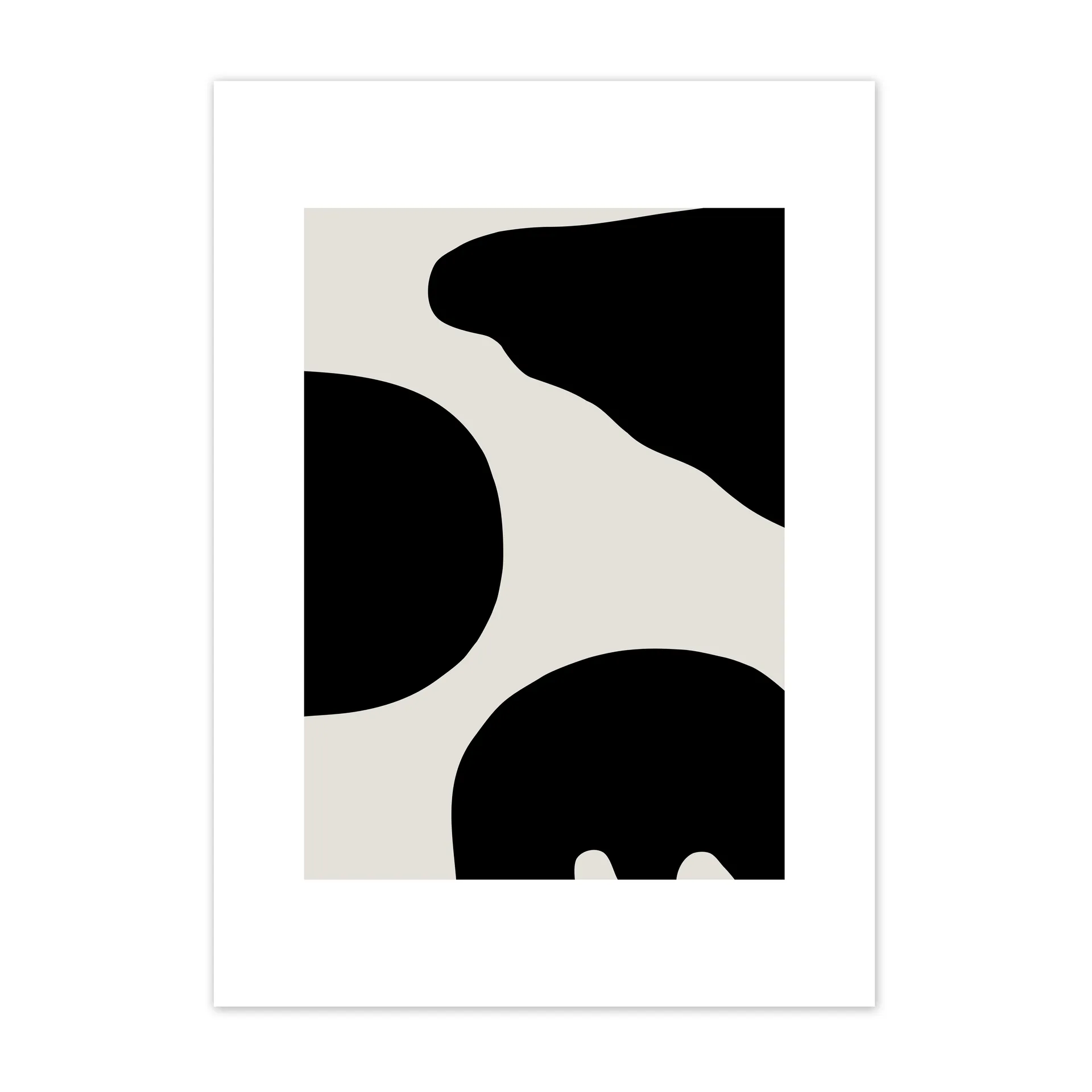 Póster cinza Contour, 50x70 cm Scandi Living