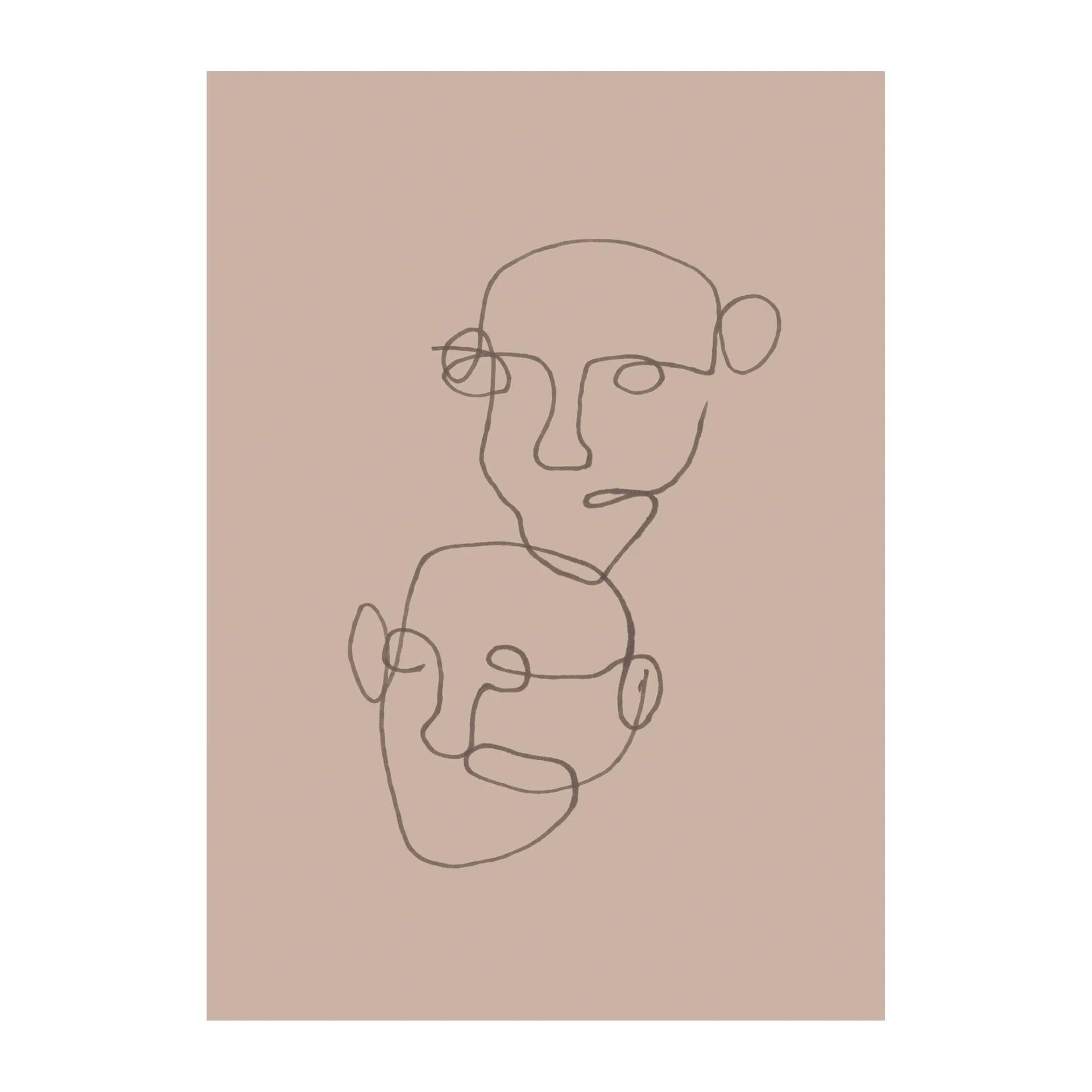Póster Figurative beige, 30x40 cm Scandi Living