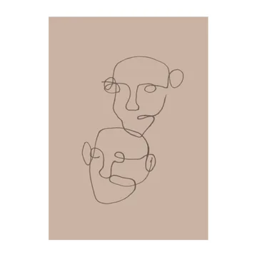 Póster Figurative beige - 30x40 cm - Scandi Living