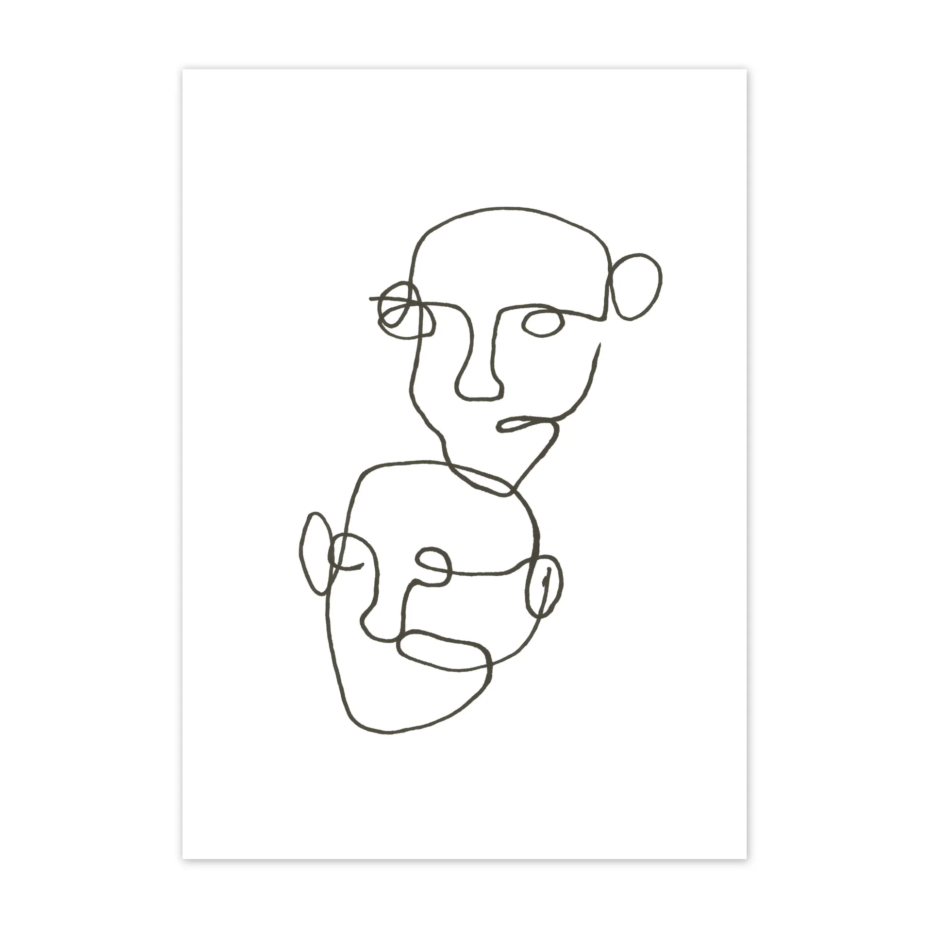 Póster Figurative black, 50x70 cm Scandi Living