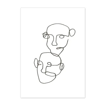 Póster Figurative black - 50x70 cm - Scandi Living