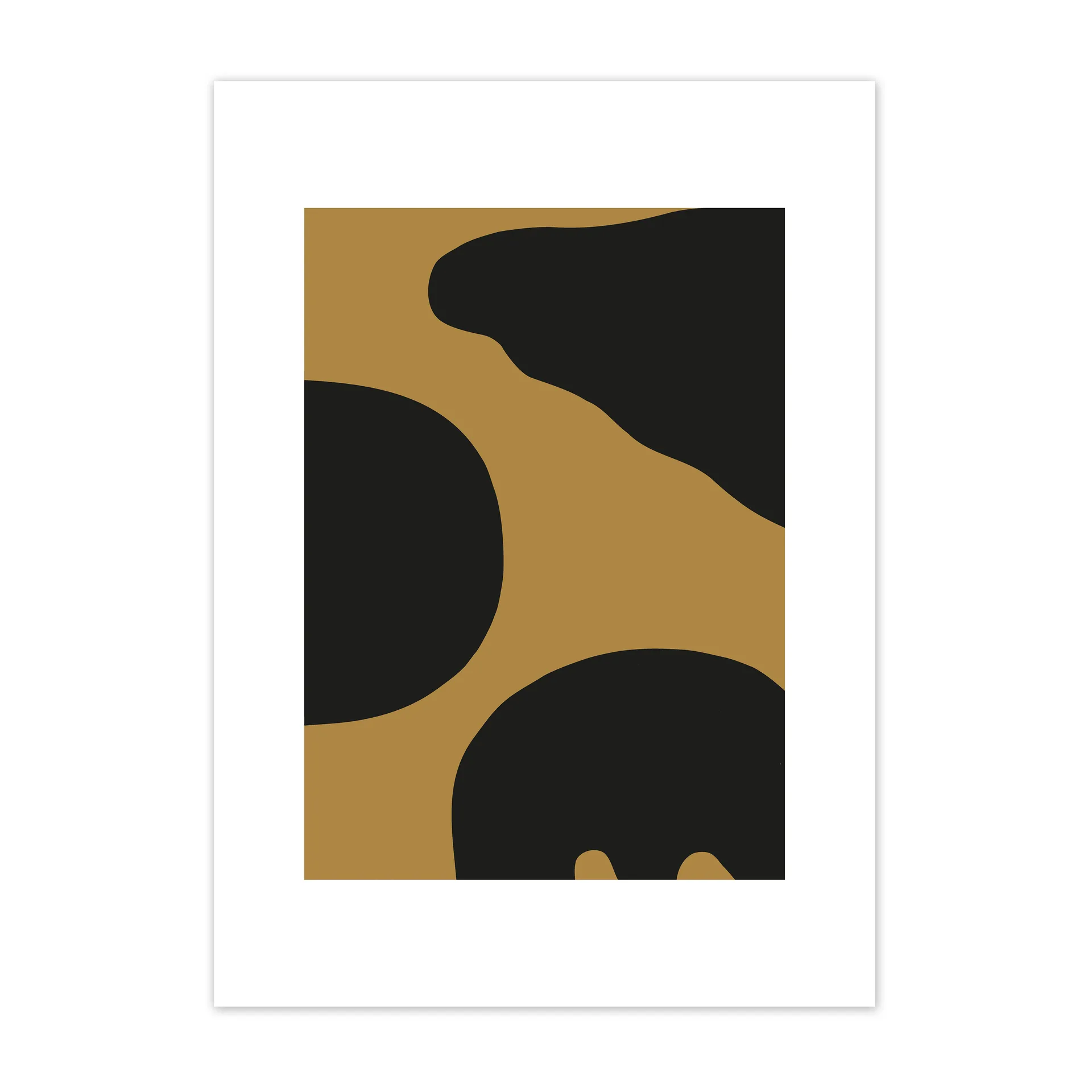Póster ocre Contour, 50x70 cm Scandi Living