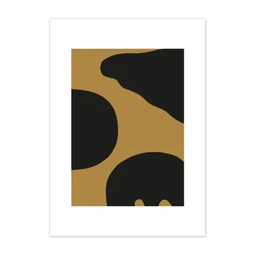Póster ocre Contour - 50x70 cm - Scandi Living