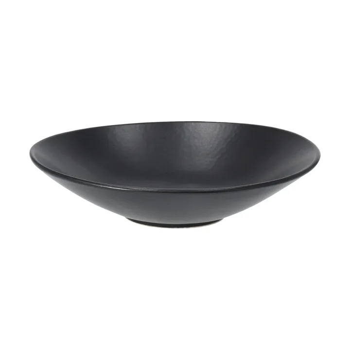 Prato de massa Terra - Preto em grés, Ø22,5 cm - Scandi Living