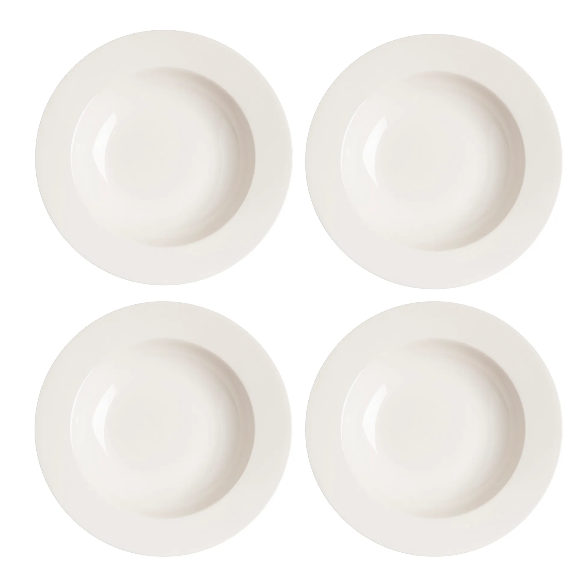 Prato fundo Kalk 23 cm, 4 un., branco Scandi Living