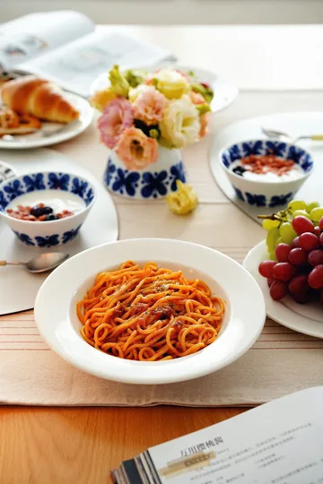 Prato fundo Kalk 23 cm, 4 un. - branco - Scandi Living