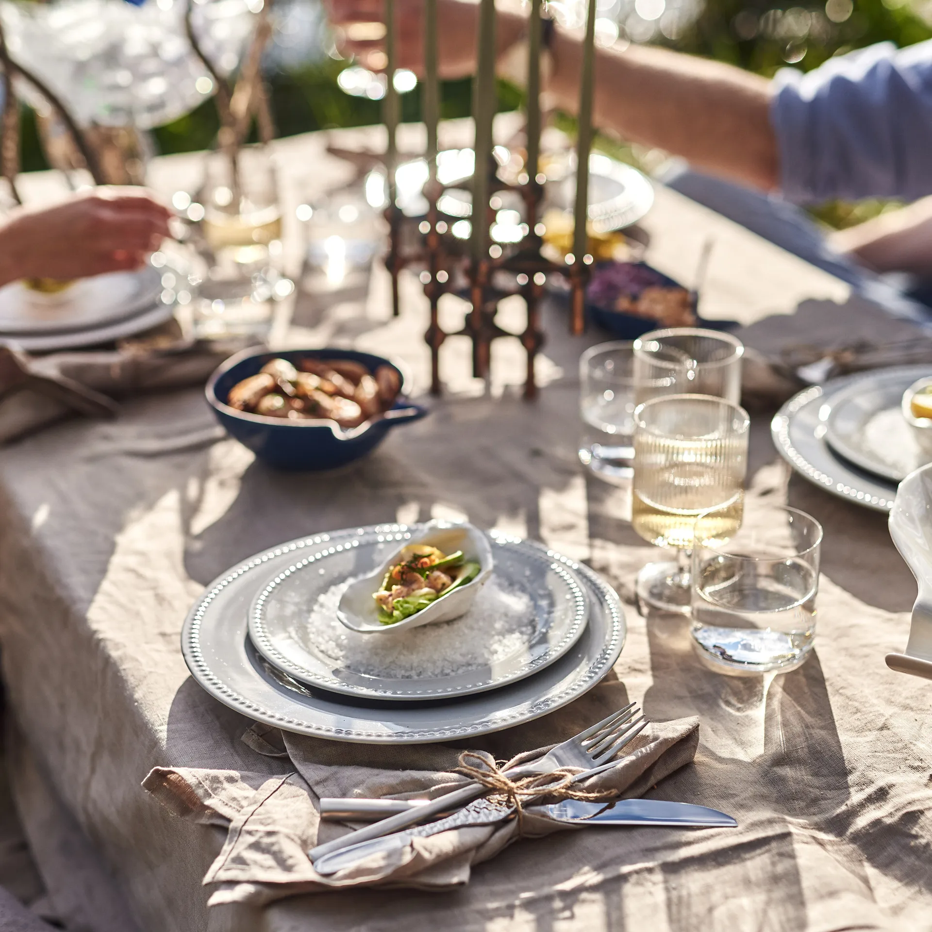 Prato pequeno Dots 22 cm, 4 un. , Cinza Scandi Living