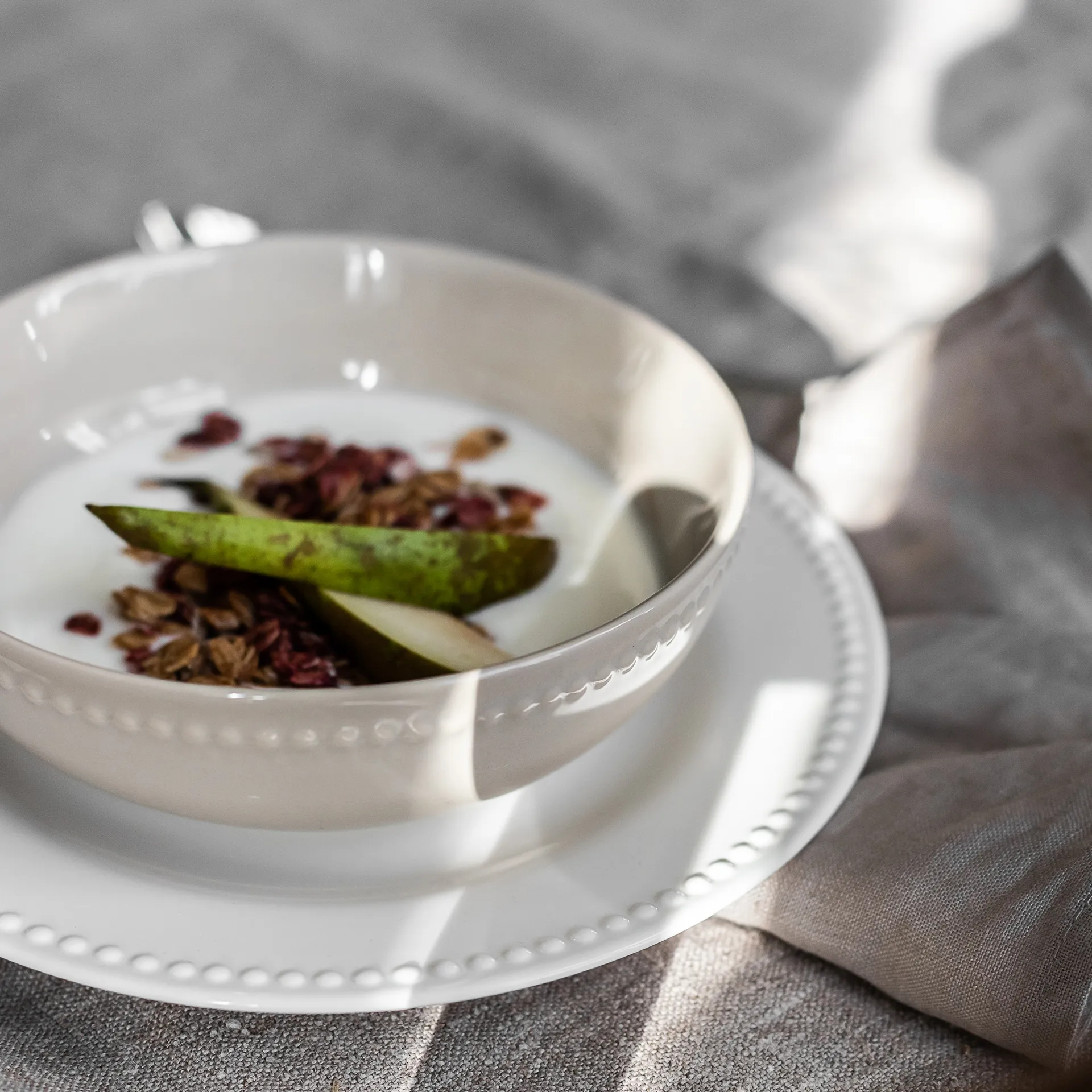 Prato pequeno Dots 22 cm, 4 un. , Creamy white Scandi Living