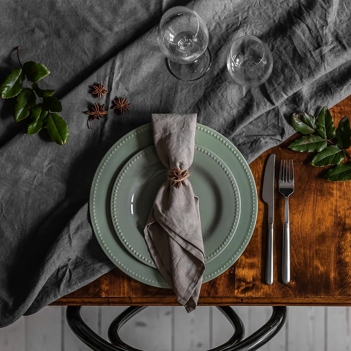 Prato pequeno Dots 22 cm, 4 un. , Verde Scandi Living