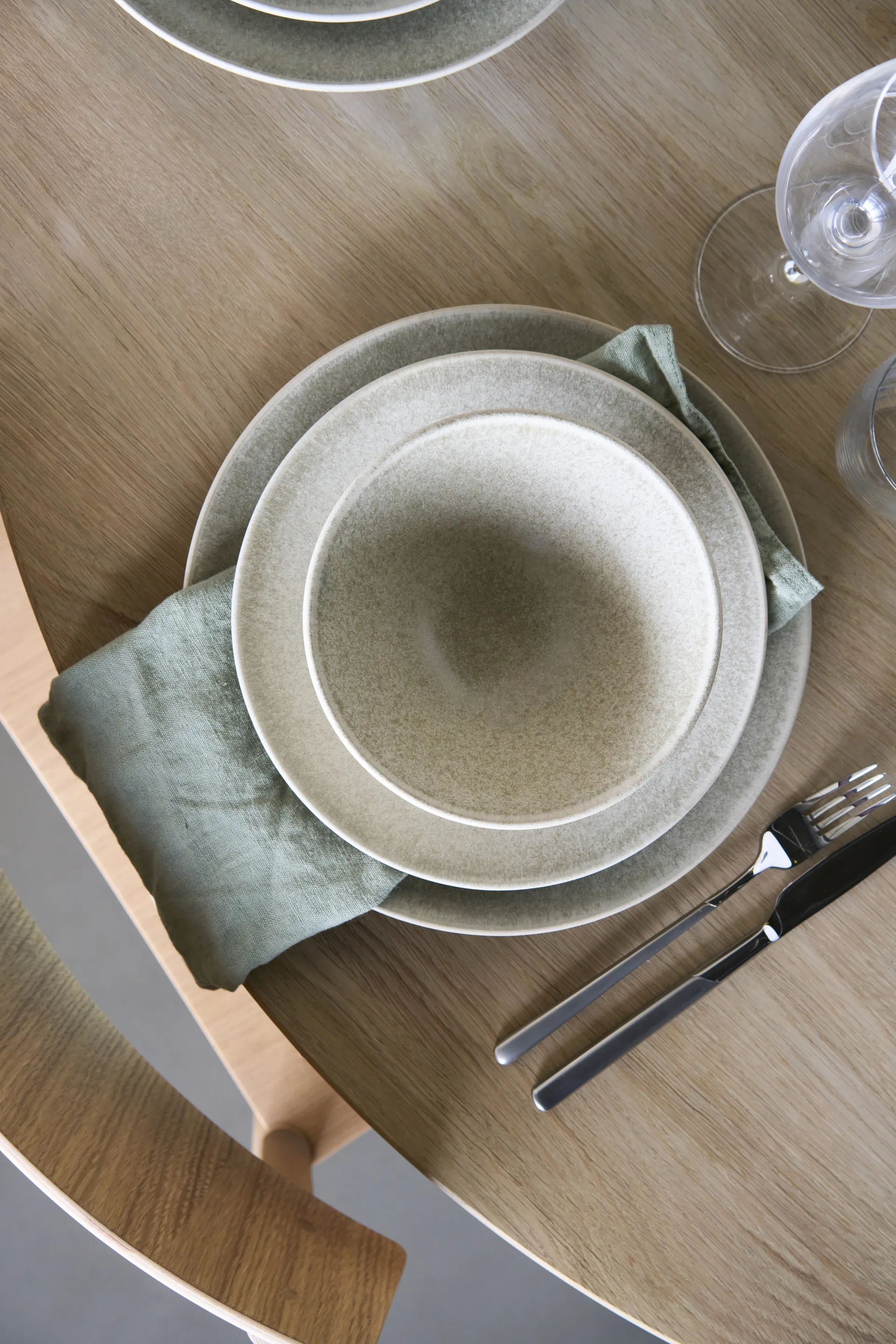 Prato Terra, Bege em grés, Ø26,5 cm Scandi Living