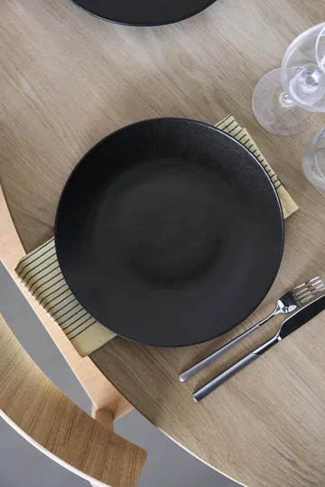 Prato Terra - Preto em grés, Ø26,5 cm - Scandi Living