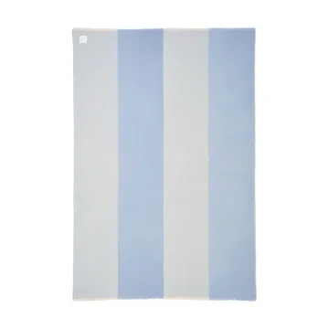 Row manta de lã às riscas - Azul-claro, 120x185 cm - Scandi Living
