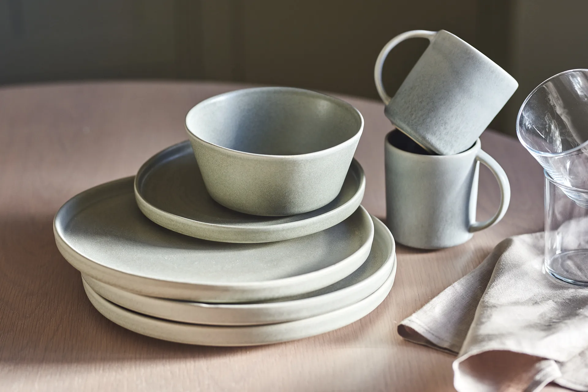 Sandsbro caneca light grey, 30 cl, conjunto de 8,  Scandi Living