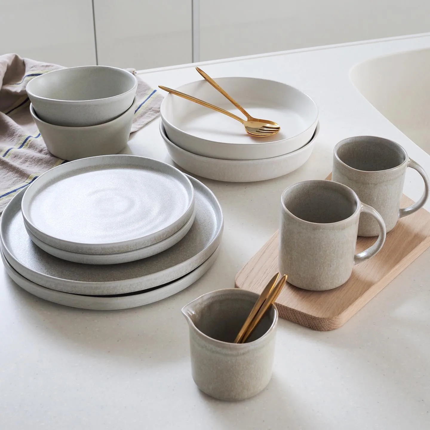 Sandsbro caneca light grey, 30 cl, conjunto de 8,  Scandi Living