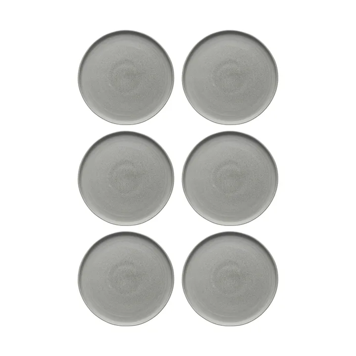 Sandsbro prato light grey, Ø26 cm, conjunto de 6 - Scandi Living