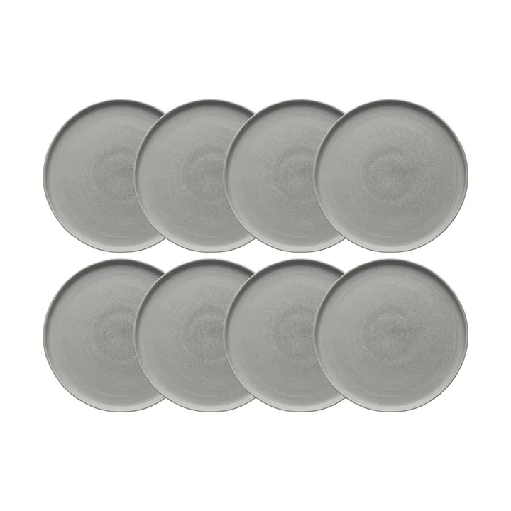 Sandsbro prato light grey, Ø26 cm, conjunto de 8 - Scandi Living