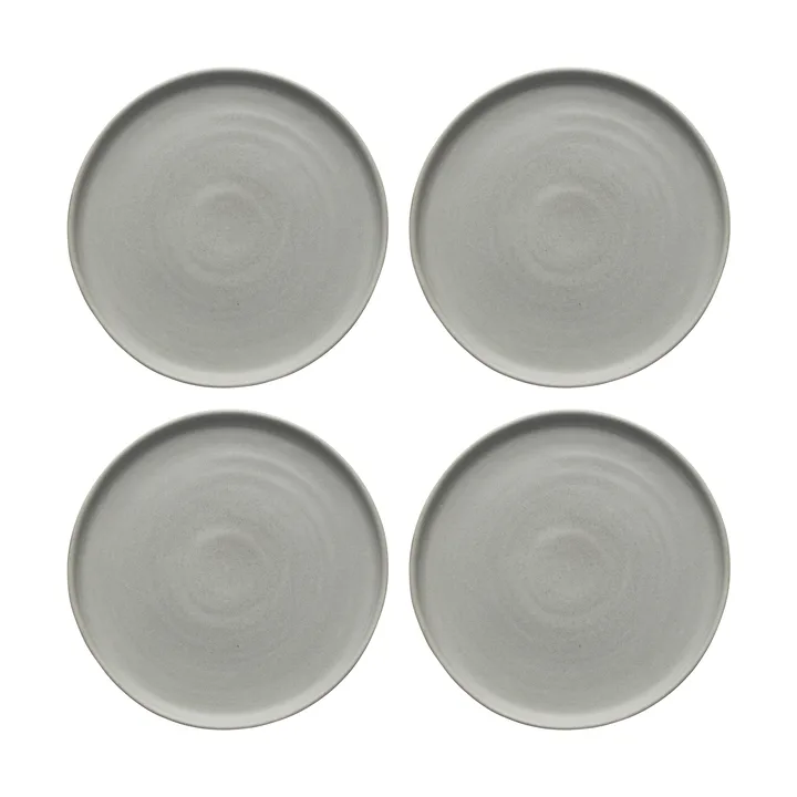 Sandsbro prato pequeno light grey, Ø20 cm, conjunto de 4 - Scandi Living