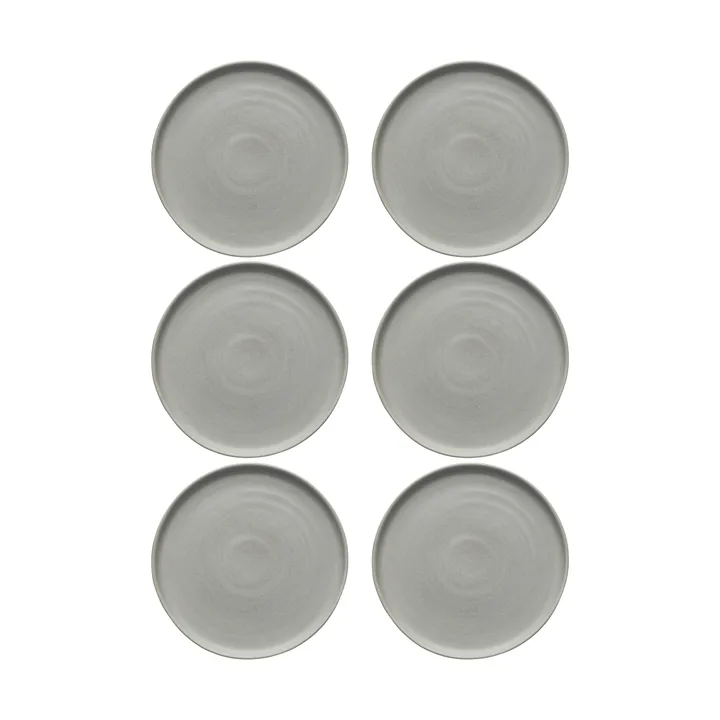 Sandsbro prato pequeno light grey, Ø20 cm, conjunto de 6 - Scandi Living