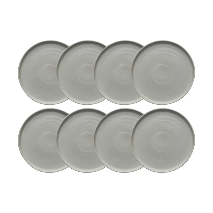 Sandsbro prato pequeno light grey, Ø20 cm, conjunto de 8 - Scandi Living