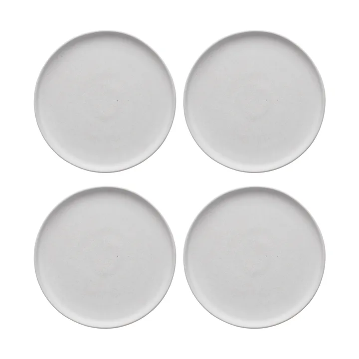 Sandsbro prato pequeno off white, Ø20 cm, conjunto de 4 - Scandi Living
